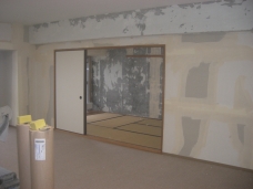 マンションリビング捲り完了です。